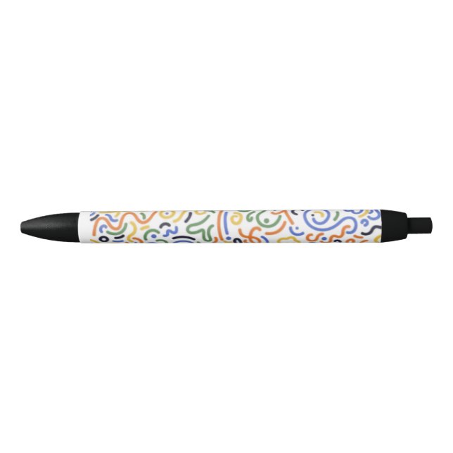 Modern Abstract Scribble Pen - Colourful Swirl Pat (Front)