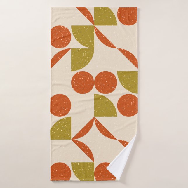 Modern abstract seamless geometric pattern with se bath towel (Bath Towel)