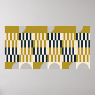Modern abstract seamless geometric pattern with se poster