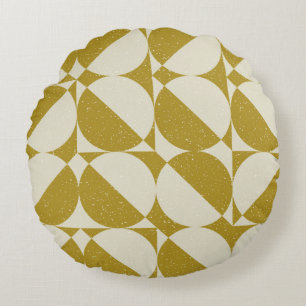 Modern abstract seamless geometric pattern with se round cushion