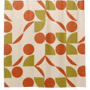 Modern abstract seamless geometric pattern with se shower curtain