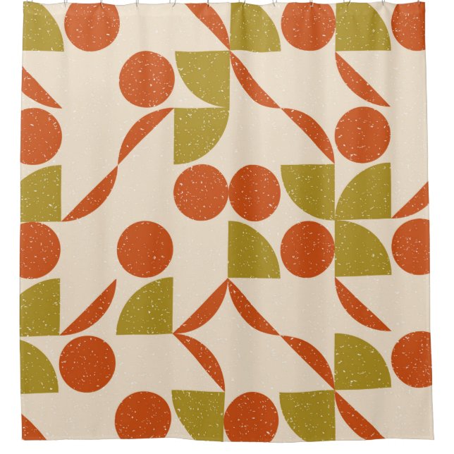 Modern abstract seamless geometric pattern with se shower curtain (Front)