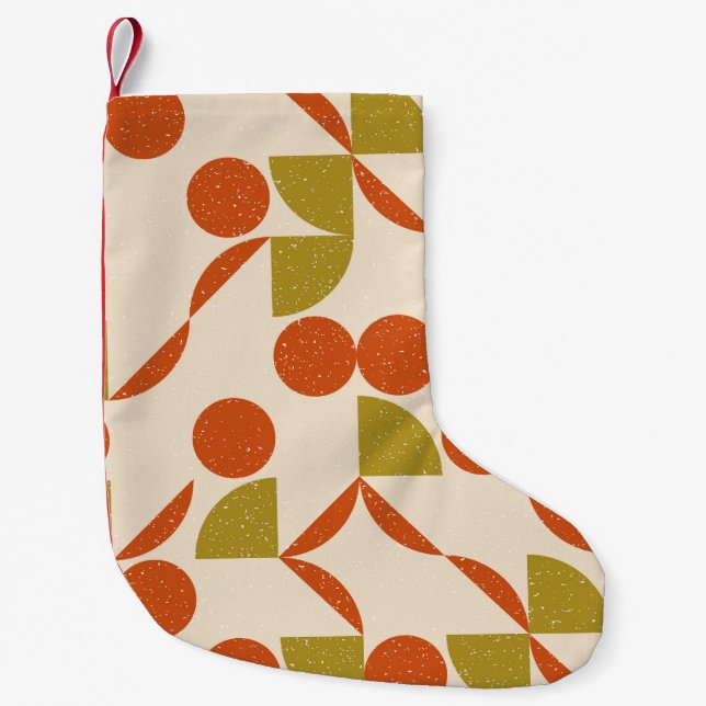 Modern abstract seamless geometric pattern with se small christmas stocking (Front)
