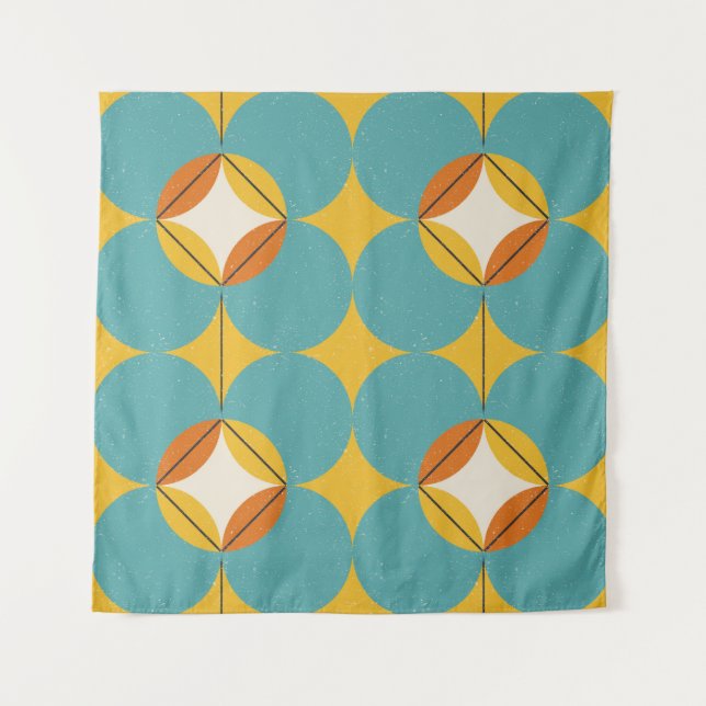 Modern abstract seamless geometric pattern with se tapestry (Front)