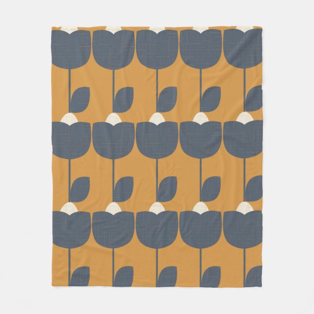 Modern abstract seamless geometric pattern with st fleece blanket (Front)