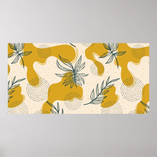 Modern abstract seamless pattern with hand drawn t poster (Front)