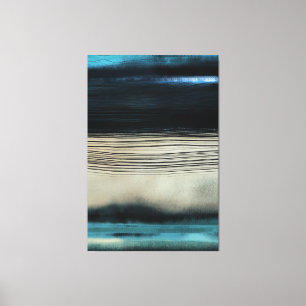 Modern Abstract Seascape Contemporary Coastal Art Canvas Print