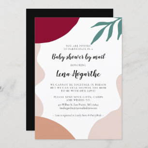 Modern abstract shapes Baby Shower by mail Invitation