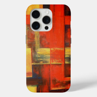 Modern Abstract Shapes Painting iPhone 15 Pro Case