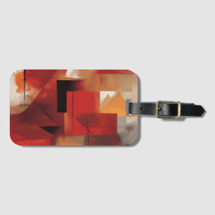 Modern Abstract Shapes Painting Colourful Art Luggage Tag