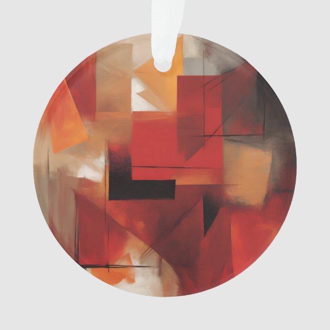 Modern Abstract Shapes Painting Colourful Art Ornament (Front)