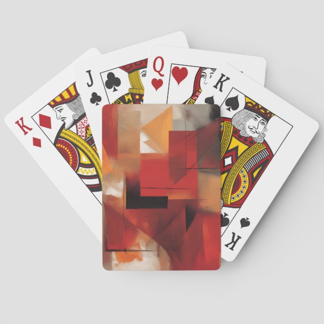 Modern Abstract Shapes Painting Colourful Art Playing Cards (Back)
