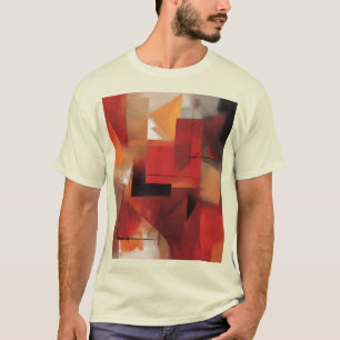 Modern Abstract Shapes Painting Colourful Art T-Shirt