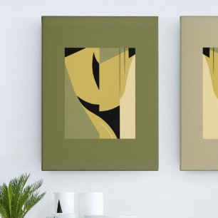 Modern Abstract Shapes Pair in Earthy Tones II Poster