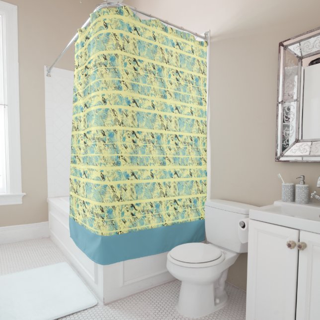 Modern Abstract Shower Curtain (In Situ)
