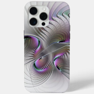 Modern Abstract Shy Fantasy Figure Fractal Art iPhone 15 Pro Max Case