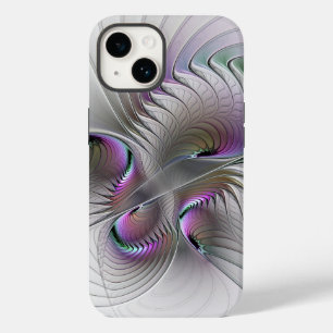 Modern Abstract Shy Fantasy Figure Fractal Art Case-Mate iPhone 14 Case