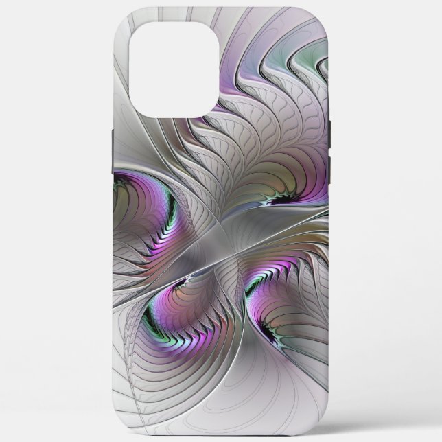 Modern Abstract Shy Fantasy Figure Fractal Art Case-Mate iPhone Case (Back)