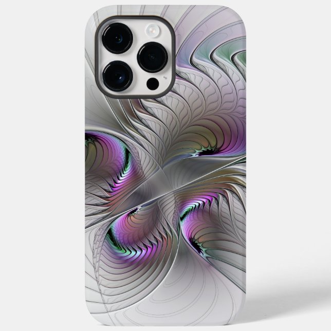 Modern Abstract Shy Fantasy Figure Fractal Art Case-Mate iPhone Case (Back)