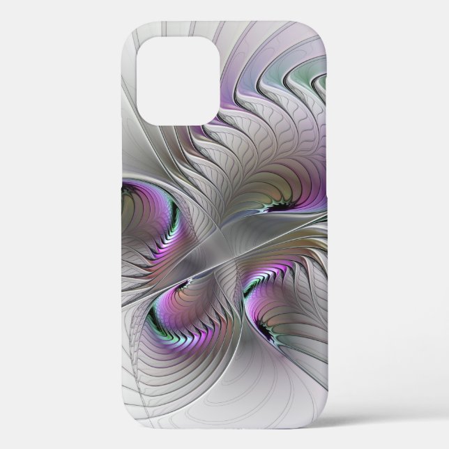 Modern Abstract Shy Fantasy Figure Fractal Art Case-Mate iPhone Case (Back)