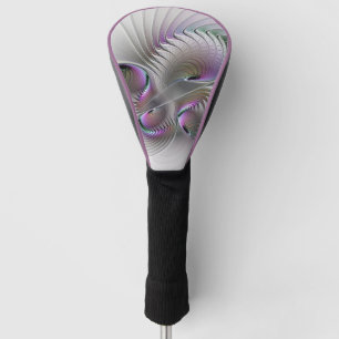 Modern Abstract Shy Fantasy Figure Fractal Art Golf Head Cover