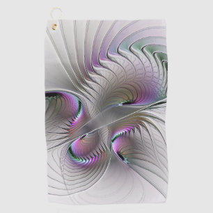Modern Abstract Shy Fantasy Figure Fractal Art Golf Towel
