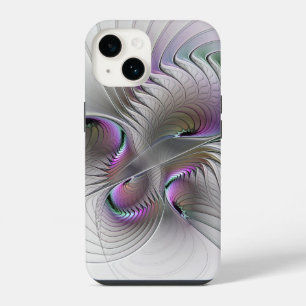 Modern Abstract Shy Fantasy Figure Fractal Art iPhone 14 Case