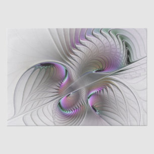 Modern Abstract Shy Fantasy Figure Fractal Art Tissue Paper