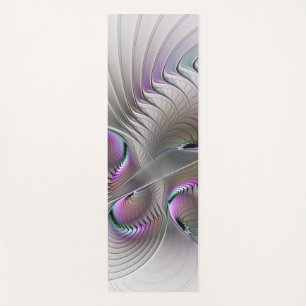 Modern Abstract Shy Fantasy Figure Fractal Art Yoga Mat