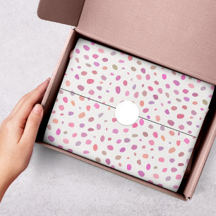 Modern Abstract Spots Pattern in Pink Tissue Paper