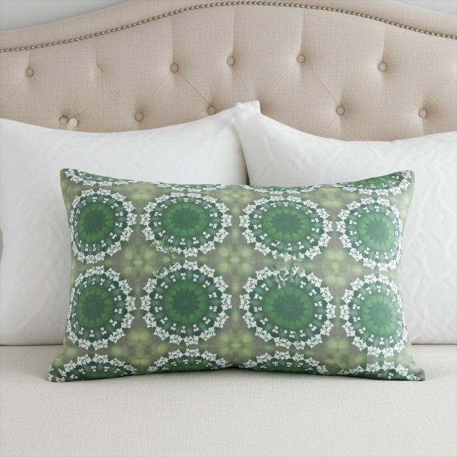 Modern Abstract Spring Green Floral Pattern  Decorative Cushion (Creator Uploaded)