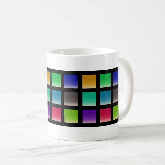 Modern Abstract Squares Pattern Coffee Mug (Front Right)