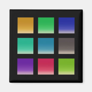 Modern Abstract Squares Pattern Magnet
