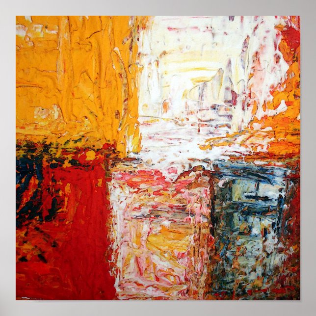 Modern Abstract Squares Print Abstract Art Posters (Front)