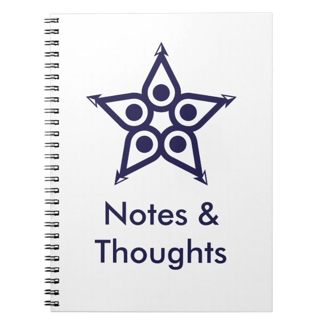 Modern Abstract Star Unity Notebook (Front)