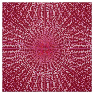 Modern Abstract Starburst, Burgundy and Pink Fabric