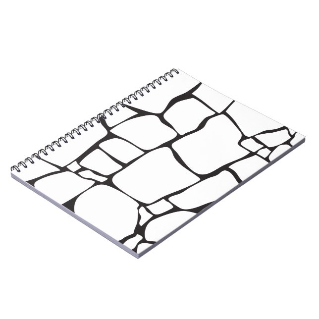 Modern Abstract Stone Pattern Notebook (Left Side)