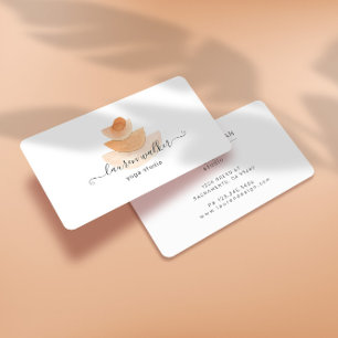 Modern Abstract Stone Pyramid Yoga Studio Business Card