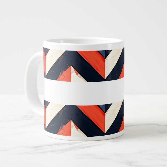 Modern Abstract Style Large Coffee Mug (Front Left)
