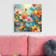 Modern Abstract Swirl in Yellow and Blue Colour