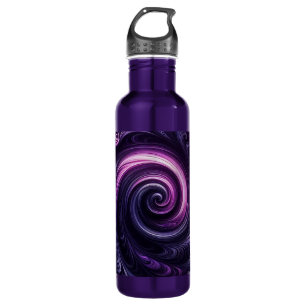 Modern Abstract Swirling Dark Purple  710 Ml Water Bottle