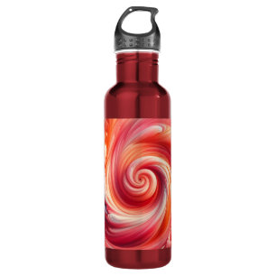 Modern Abstract Swirling Pink and Salmon  710 Ml Water Bottle