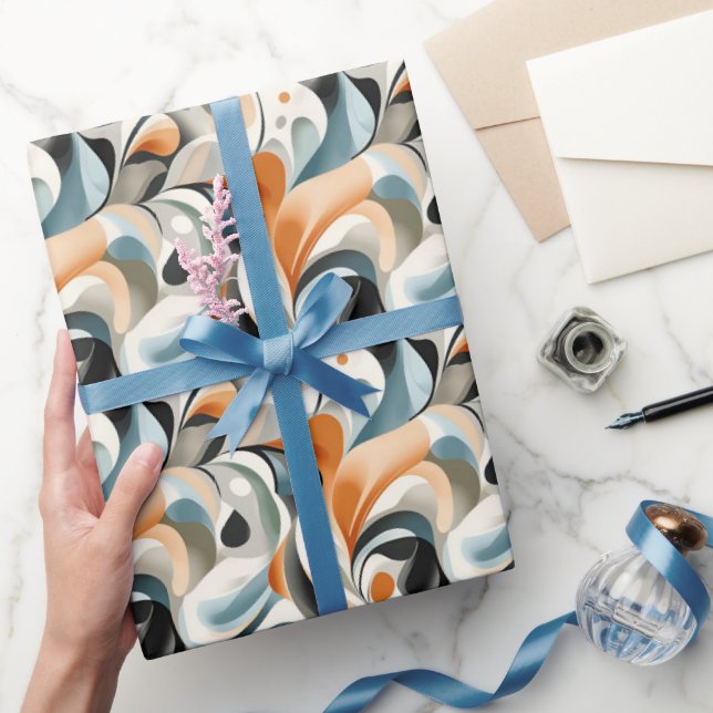 Modern Abstract Swirls Wrapping Paper (Gifting)