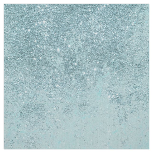 Modern abstract teal glitter blush tones marble fabric (Swatch)
