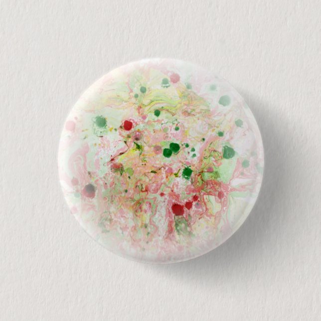 Modern Abstract Template Trendy Pink Red Yellow 3 Cm Round Badge (Front)