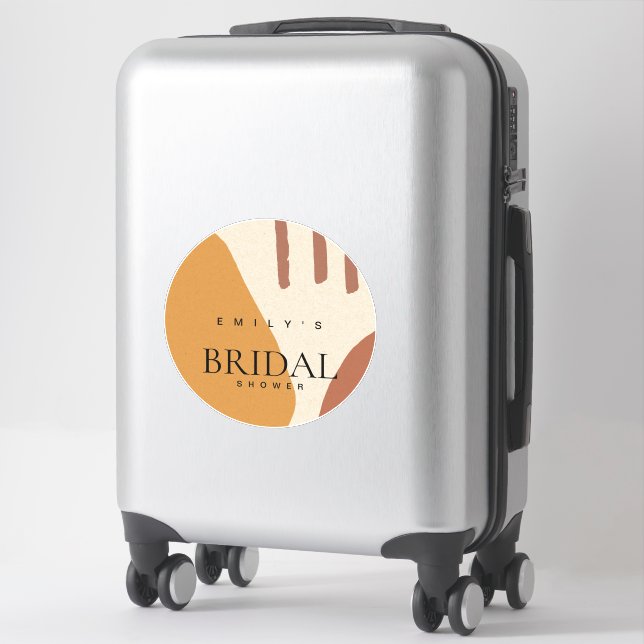 Modern Abstract Terracotta Artistic Bridal Shower (Suitcase)