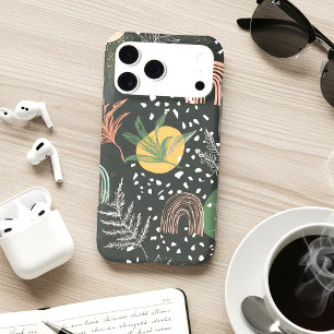 Modern Abstract Terrazzo & Botanical Collage 