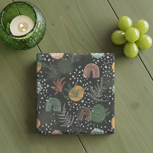 Modern Abstract Terrazzo & Botanical Collage Stone Coaster