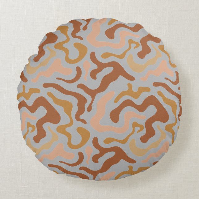 Modern Abstract Texture design Round Cushion (Front)