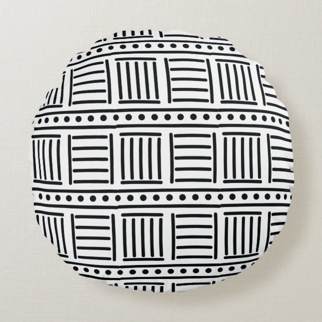 Modern Abstract Texture design Round Cushion (Front)